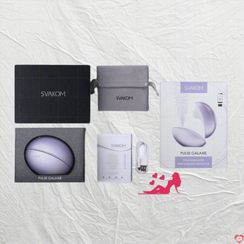 Svakom Pulse Galaxie-Máy bú Mút Âm Vật Và Ngực mini với đèn chiếu ánh sao kết nối qua app DC90BG