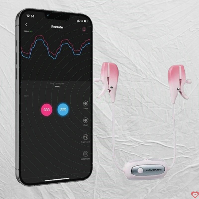 Máy rung kẹp đầu ti cao cấp Lovense Gemini điều khiển qua app DC93H