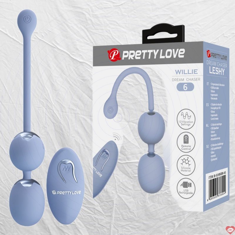 Trứng Rung Pretty Love Willie Điều Khiển Từ Xa 12 Chế Độ Rung