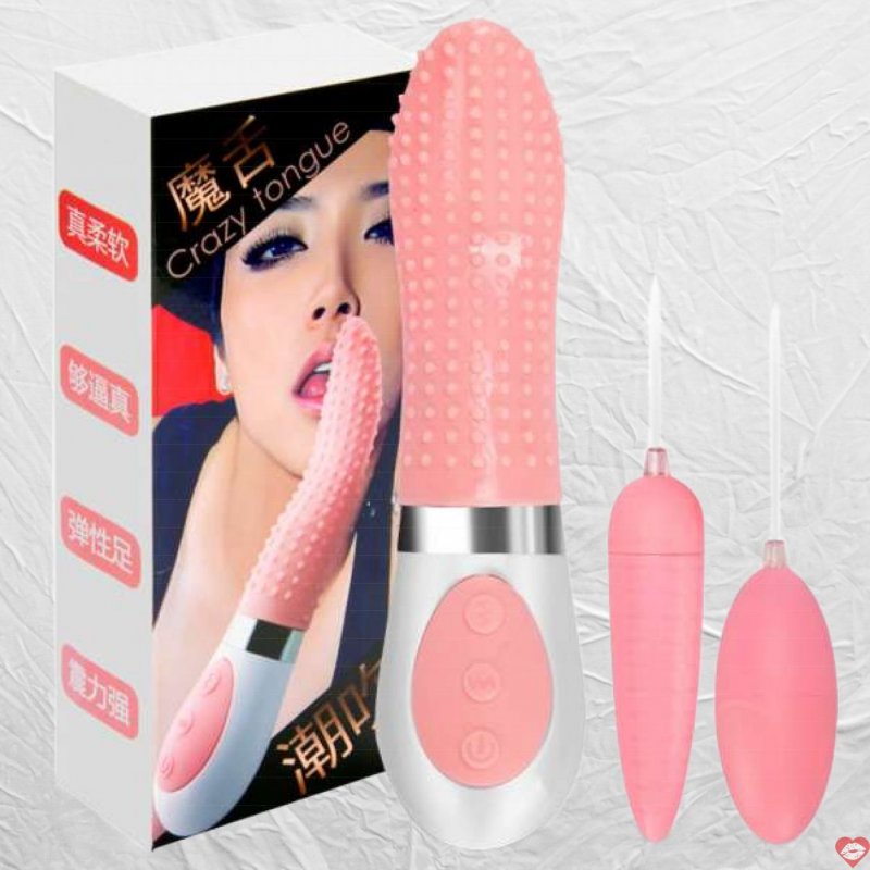 Lưỡi Rung Liếm Âm Đạo Kèm 2 Trứng Rung Kích Thích “Cô Bé” Cực Sướng