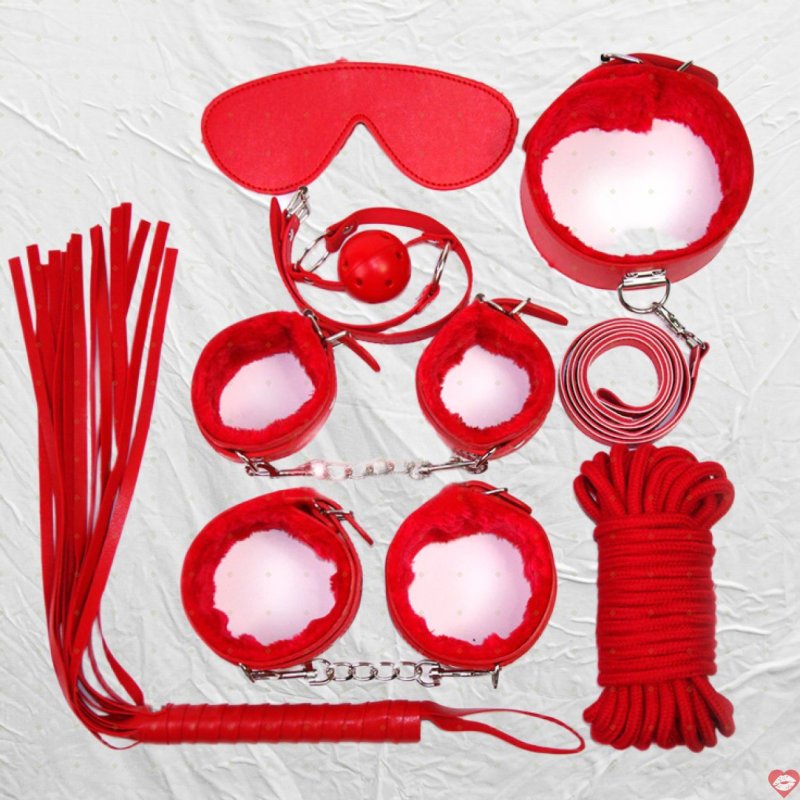 Đồ Chơi Bạo Dâm – Bộ Dụng Cụ 7 Món Lót Lông Wanle – BDSM 04