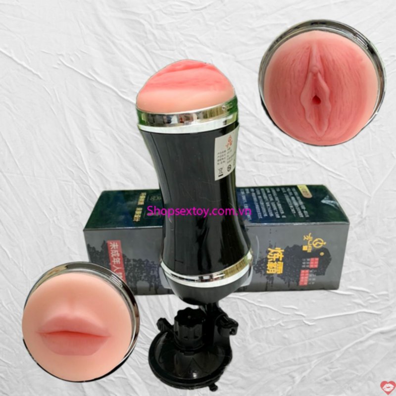 Cốc thủ dâm 2 đầu gắn tường có rung rên cực đã – CTD 20