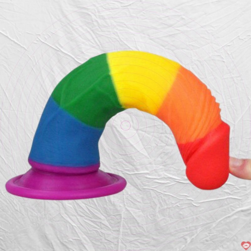 LoveToy Prider 7 inch Đa Sắc Gắn Tường Siêu Thật Kích Thích 