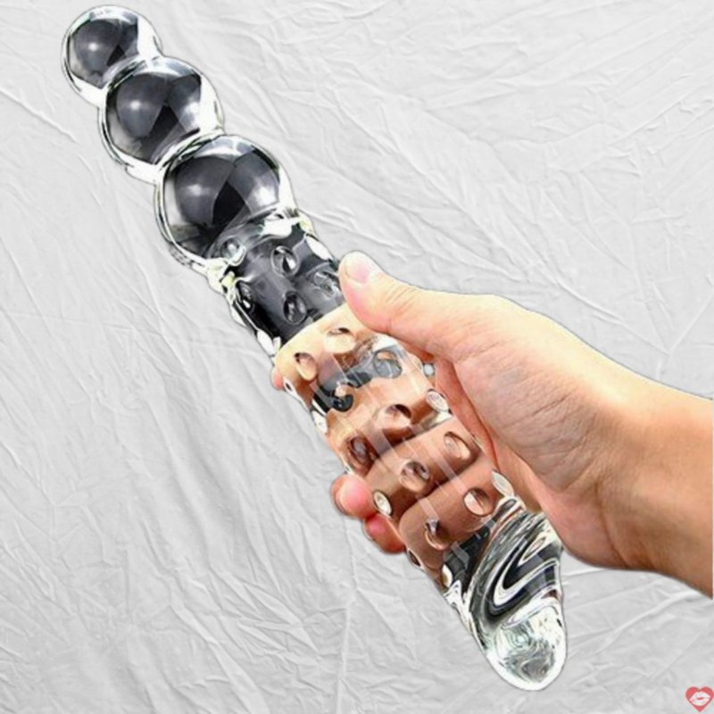 Dương Vật Giả Thủy Tinh 2 Đầu Mềm Mại Kích Thích Cực Mạnh 