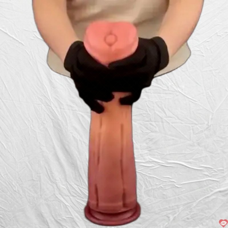 Dương vật giả hàng khủng siêu to DV68R silicone bạch kim 30cm với đế hút mạnh mẽ