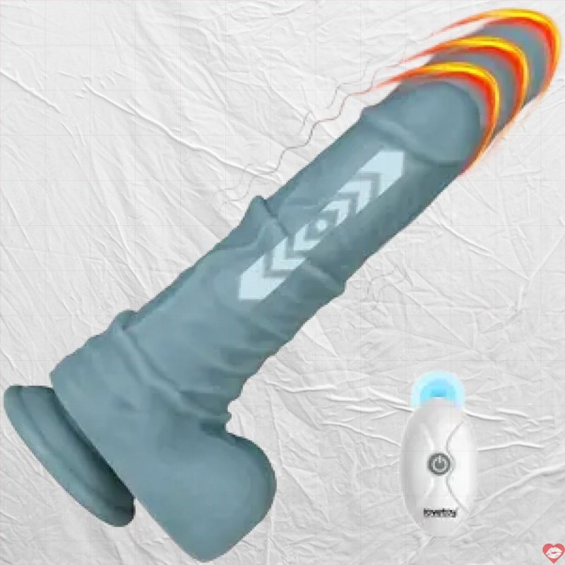 Dương vật giả khủng siêu mềm rung thụt sướng điên đảoDV56E silicone 2 lớp rung thụt 3 chế độ điều