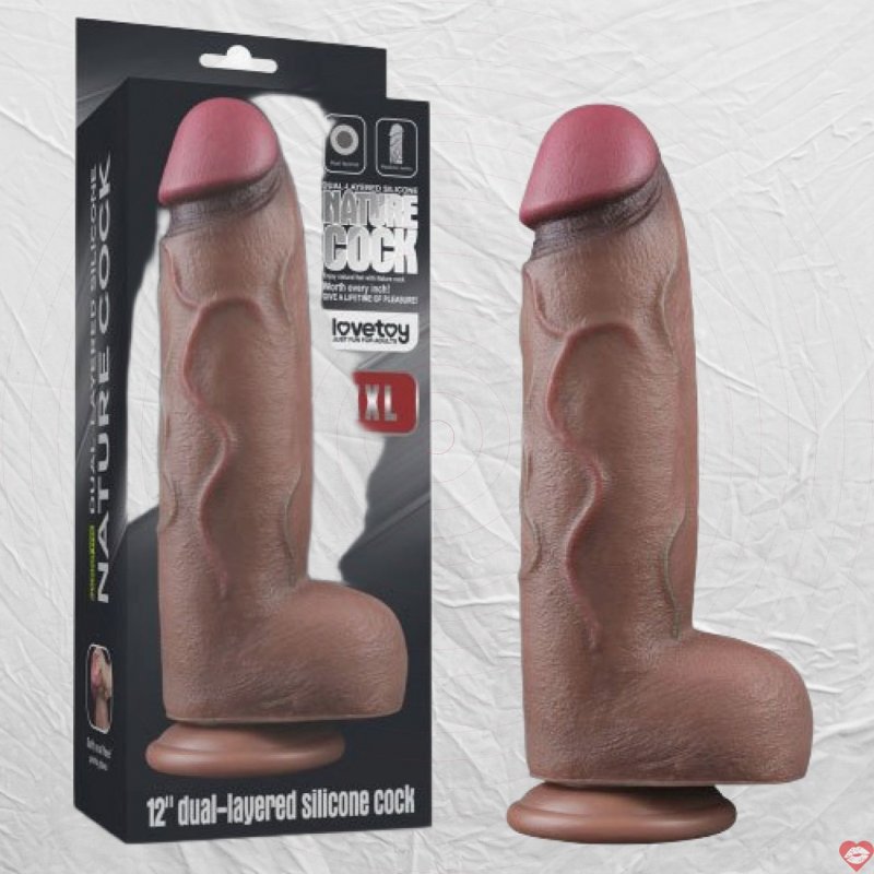 Dương vật giả Lovetoy XXL 12in silicone bạch kim 2 lớp siêu mềm mại 