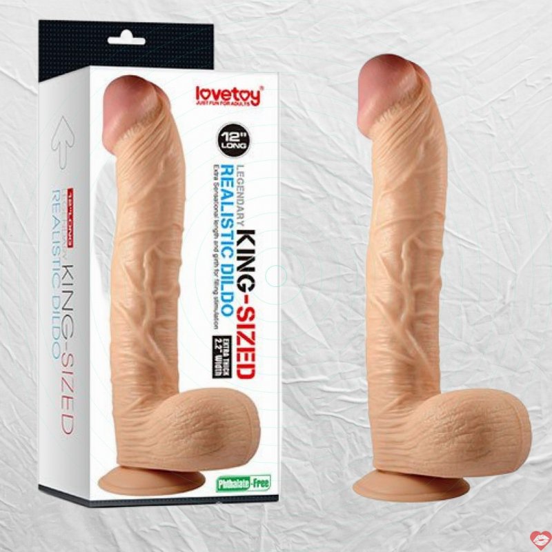 Lovetoy King Sized 12 inch dương vật giả gắn tường cao cấp 