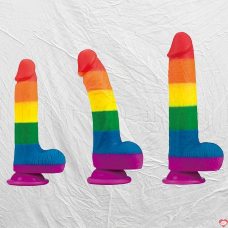 Dương Vật Giả Silicone 3 Size 8.0 Inch - Lovetoy Prider Đa Sắc 