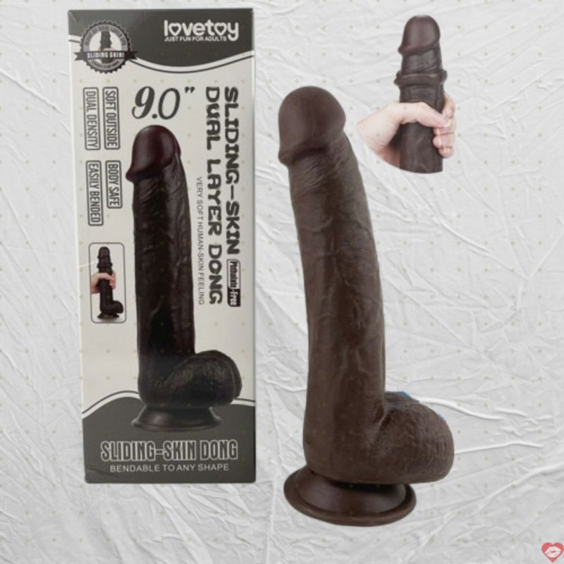 Dương Vật Giả 9 Inch Da Đen Lovetoy Siêu Phẩm Kích Dục 