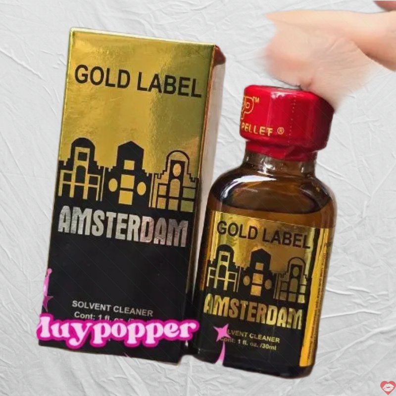 Popper Amsterdam Gold 30ml chính hãng cao cấp bao bì sang trọng hiệu quả 