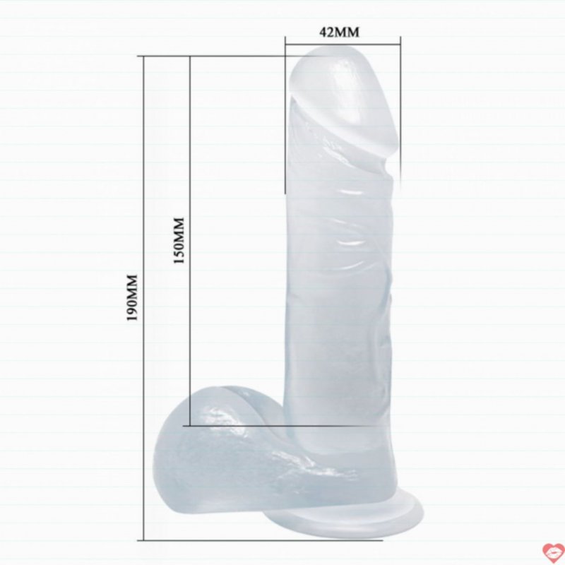 Dương vật giả trong suốt gắn tường