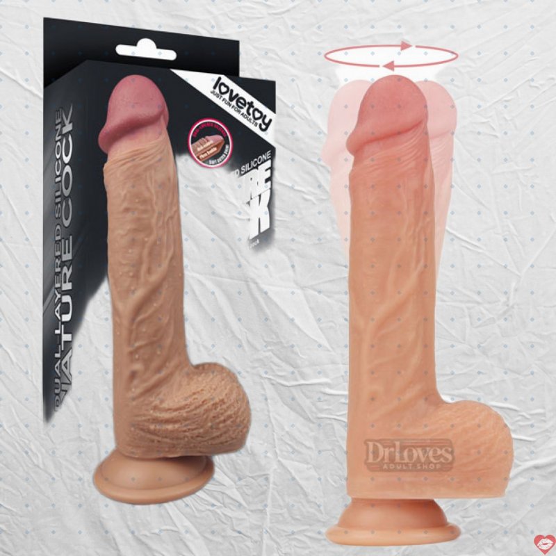 Dương Vật Giả Gắn Tường Lovetoy Nature Cock Liam 8.5″ Rung Ngoáy