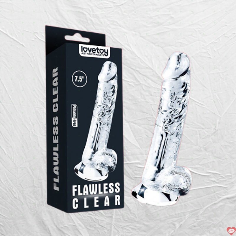 Dương vật giả gắn tường Lovetoy Flawless Clear 75 inch