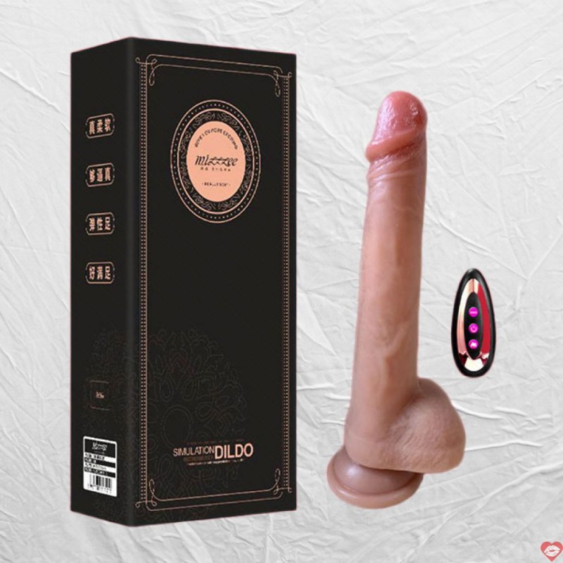 Dương vật hít tường Mizzzee rung thụt nhiệt điều khiển từ xa