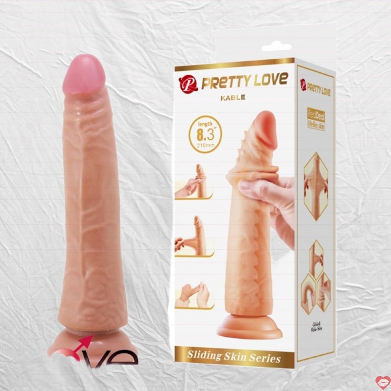 Dương vật silicon 2 da siêu mềm Prettylove Kable