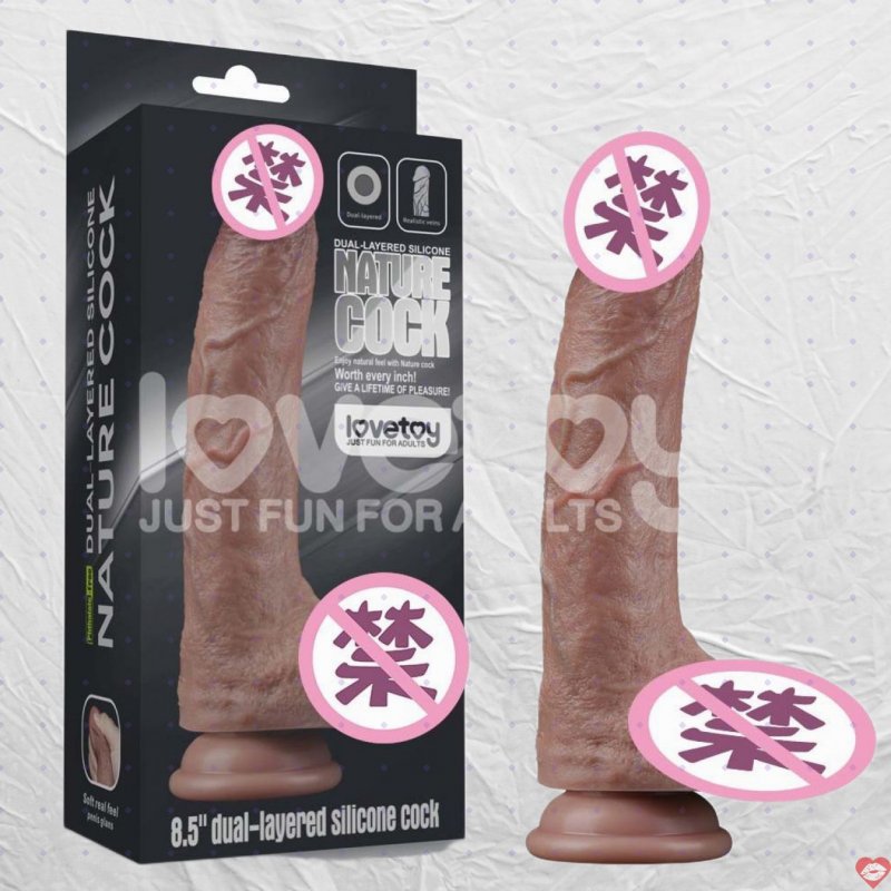 Dương vật giả đóng đất siêu thực 3D Lovetoy Silicone Cock LV411044