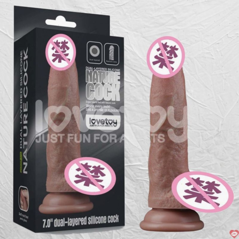 Dương vật giả đóng đất silicone bạch kim Lovetoy LV411041 size nhỏ châu á