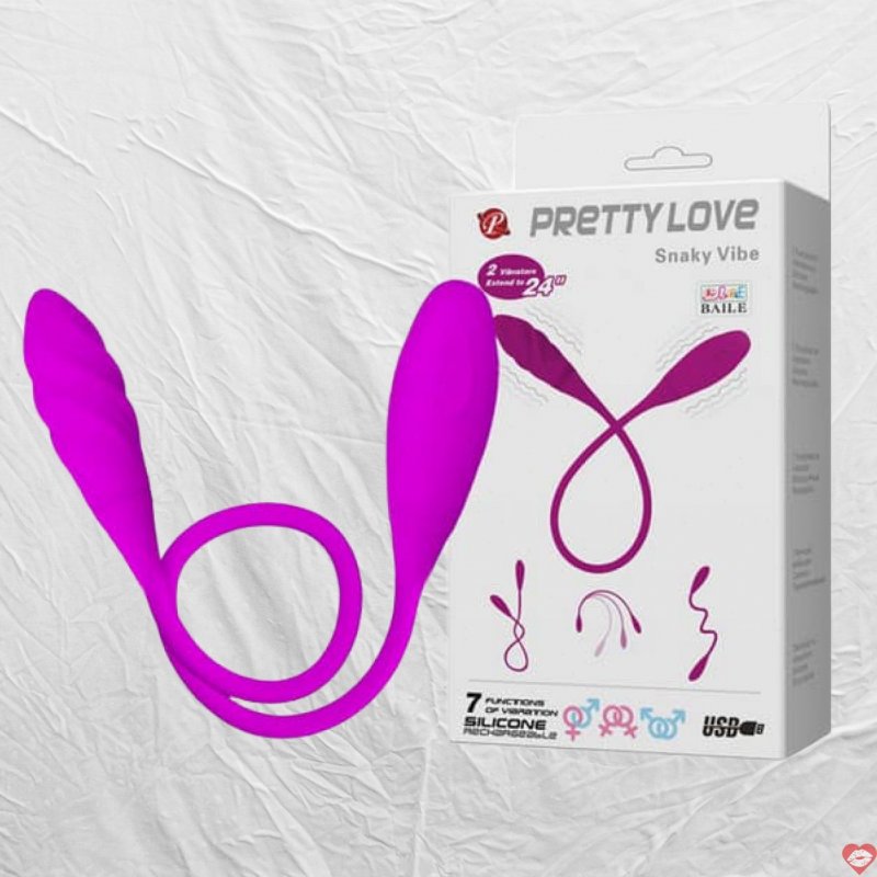 Trứng Rung Pretty Love Snaky Vibe – Rung 2 Đầu 7 Chế Độ Dùng Sạc