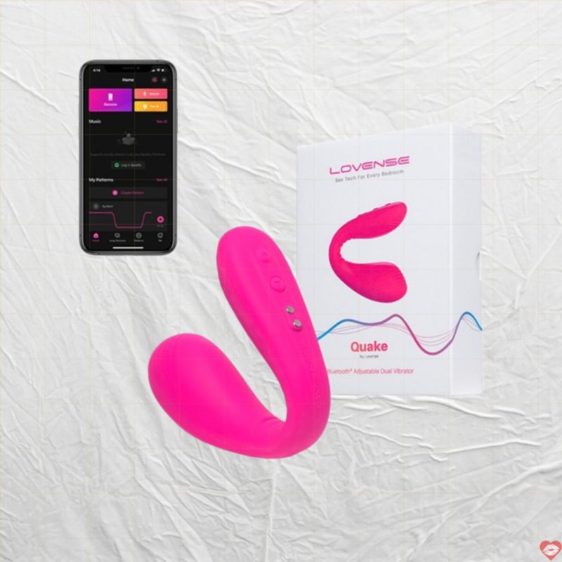 Lovense Quake máy rung tình yêu 2 đầu cực mạnh kết nối App điện thoại