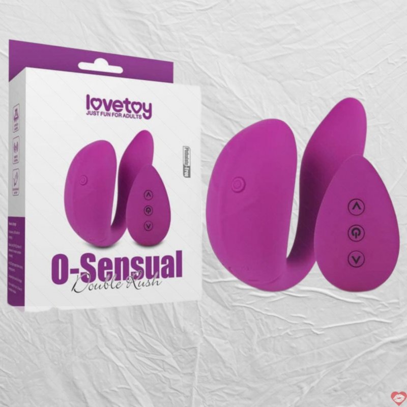 Máy mát xa vùng kín hai đầu Lovetoy O-Sensual Double Rush