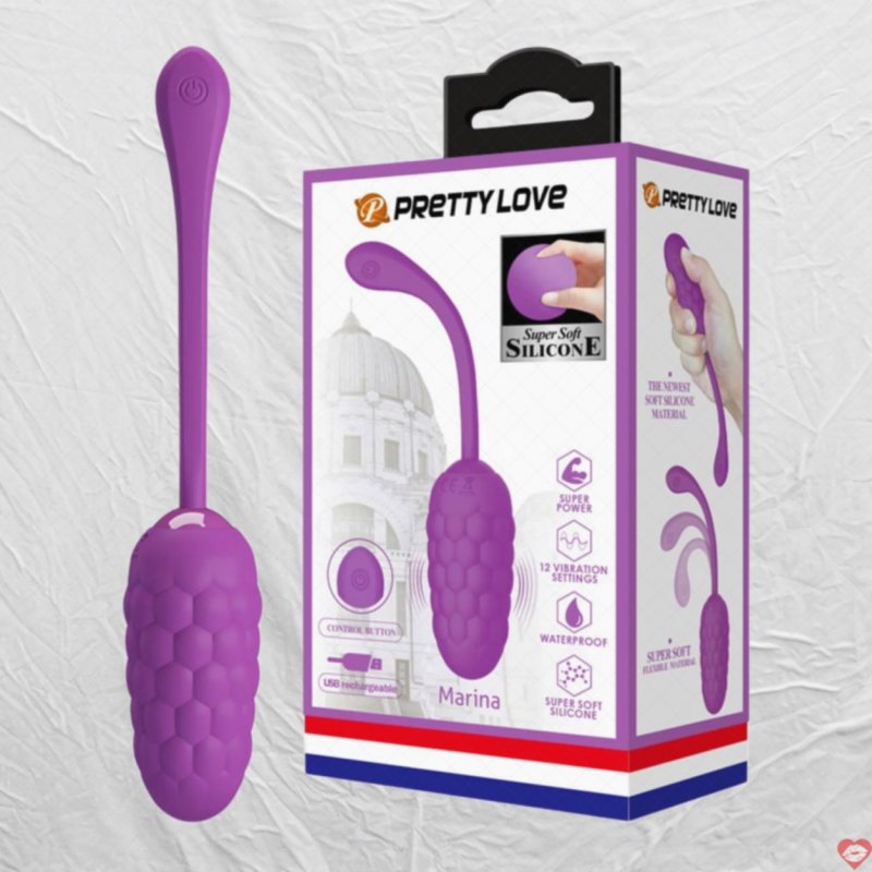 Máy trứng rung không dây siêu mềm 12 chế độ Pretty Love Marina