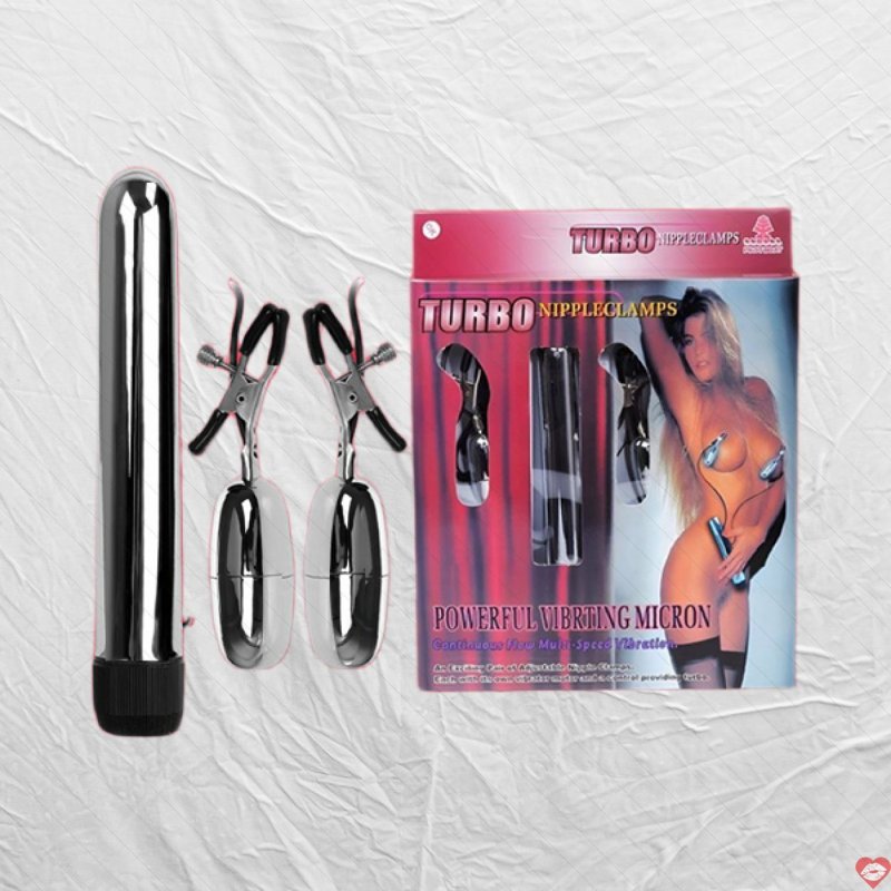 Que rung kết hợp trứng rung kẹp đầu ngực Nippleclamps
