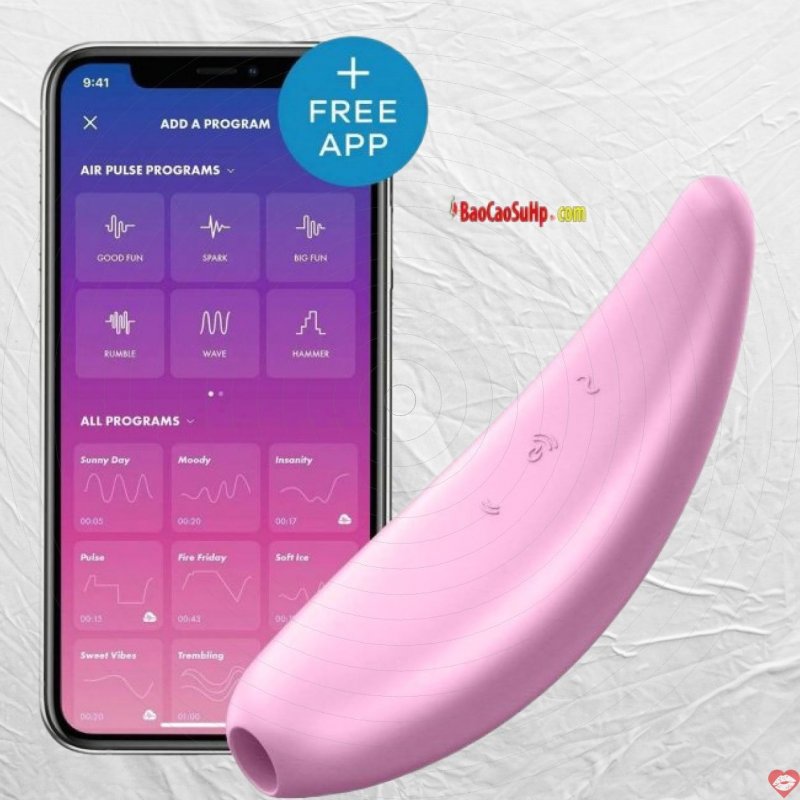 Máy rung kích thích xung không khí Satisfyer Curvy 3+ App-Controlled