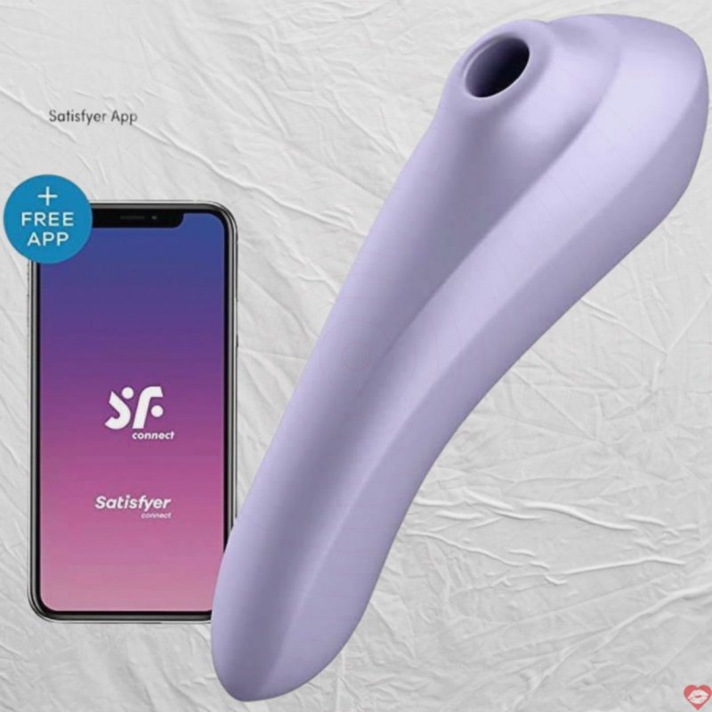 Sextoys massage điểm G Satisfyer – Dual Pleasure App-Controlled Clitoral Air Stimulator Vibrator