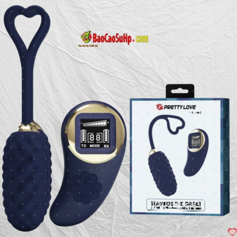 Trứng rung điều khiển từ xa Silicone Baile Prettylove Blue Vivlan