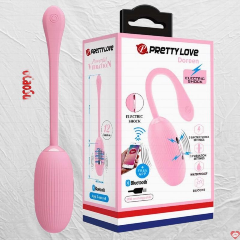 Trứng rung điều khiển APP hiện đại Prettylove Doreen phóng điện Shock