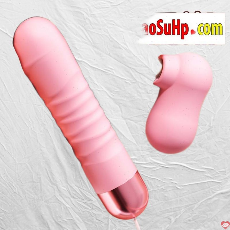 Bộ trứng rung 2 quả Mizzzee PINK SIMPLE gồm hút và dương vật rung