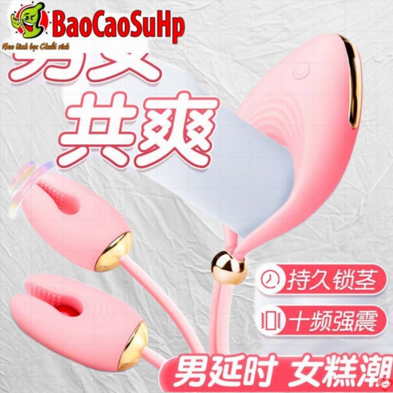 Vòng đeo dương vật kết hợp kẹp ti và trứng rung Mizzzee Liv rung cực mạnh