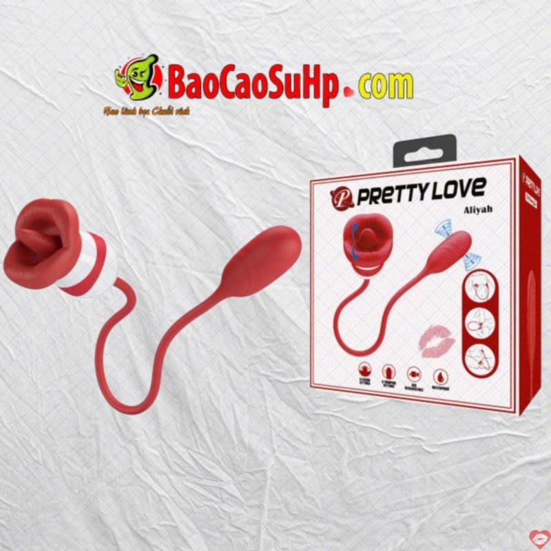 Trứng rung đẩy kết hợp lưỡi liếm Pretty Love Bi-300078