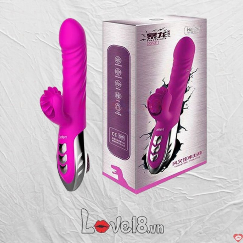 Dương vật rung thụt tỏa nhiệt có lưỡi liếm Leten