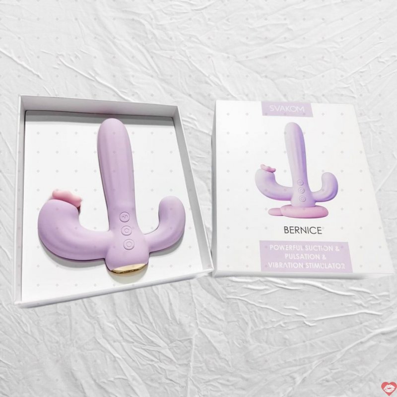 Dương vật giả 3 nhánh xương rồng bú mút Svakom Bernice