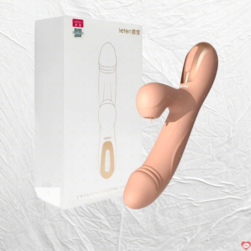 Leten Thrusting Vibrator cu giả tự thụt hút sạc từ tính cao cấp