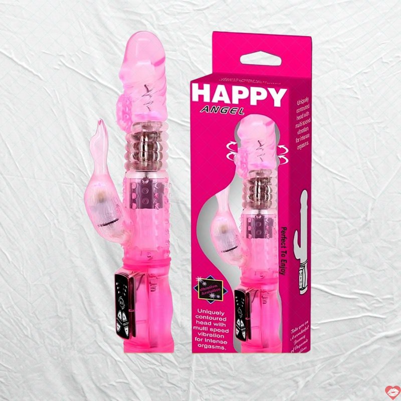 Dương vật giả 2 nhánh rung ngoáy Baile Happy Angel