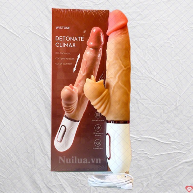Dương vật giả rung thụt liếm siêu mềm Detonate Climax