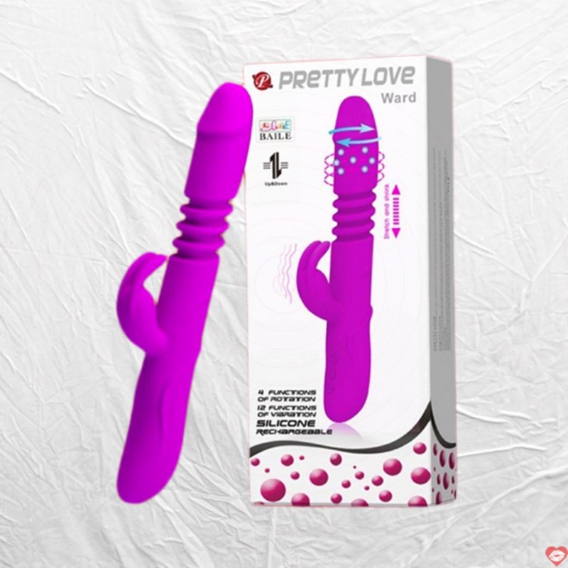 Dương vật giả Pretty Love Ward rung thụt xoay bi