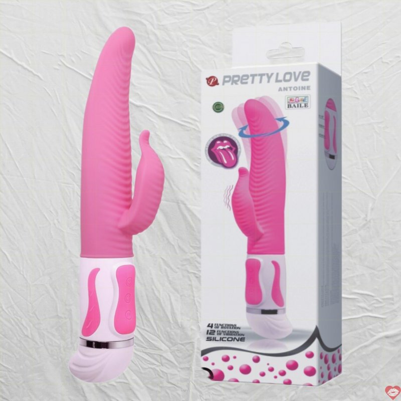 Dương vật giả lưỡi Prettylove Antoine rung ngoáy