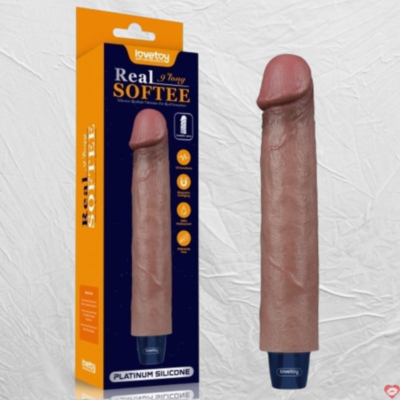 Dương vật Lovetoy REAL SOFTEE siêu mềm rung đa tần