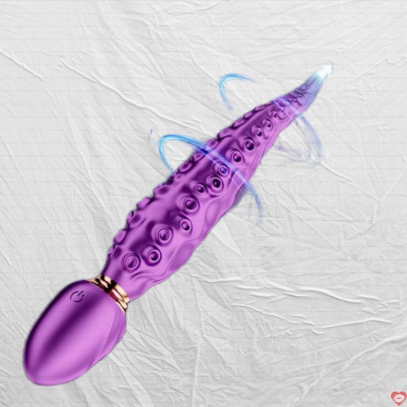 Chày rung 2 đầu Octopus Stick Purple rung ngoáy độc đáo Silicone