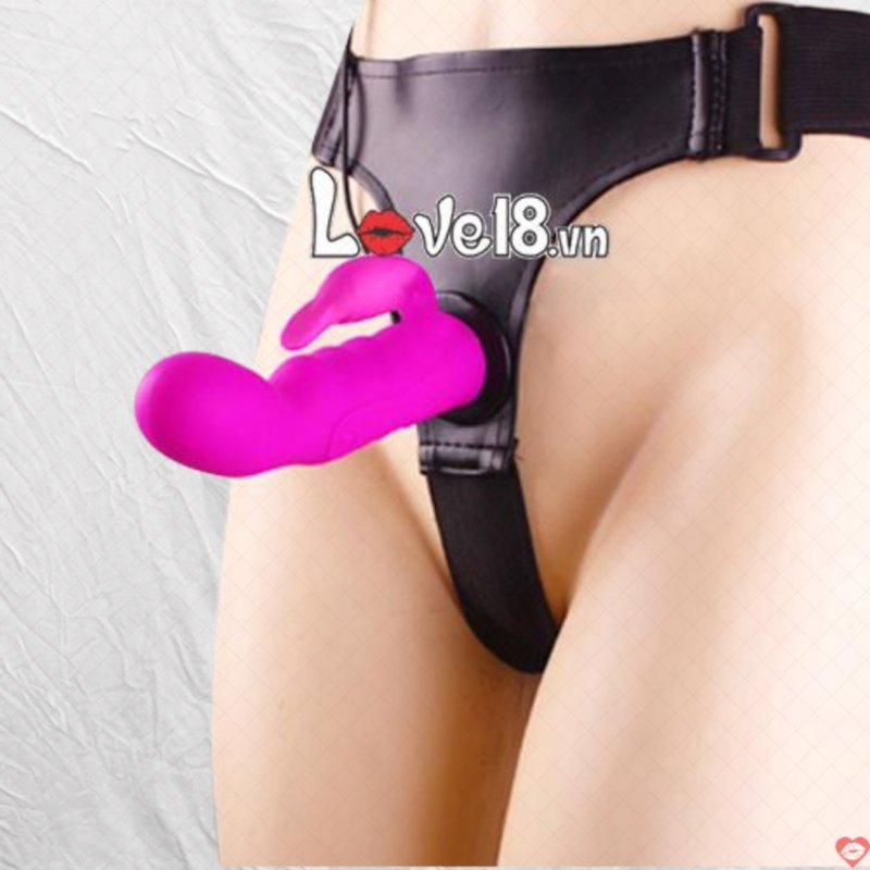 Dương Vật Giả Dây Đeo Có Lưỡi Rung Liếm Âm Vật