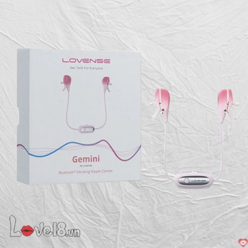Bộ kẹp nhũ hoa có rung cao cấp Lovense Gemini – Điều khiển qua app