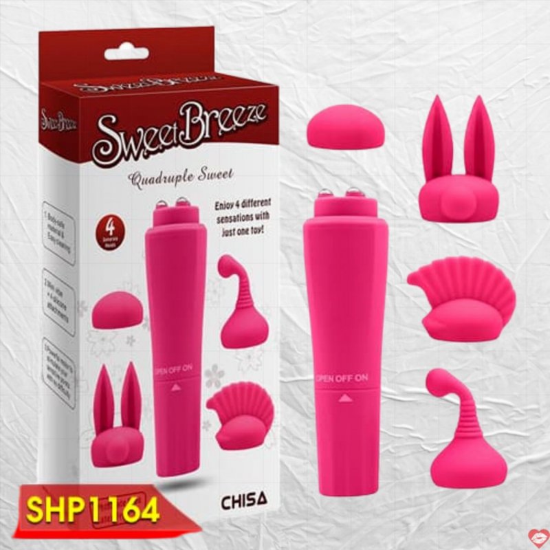 Sweet Breeze – Máy Rung Sextoy 3 Đầu Phụ Đa Năng - SHP1164