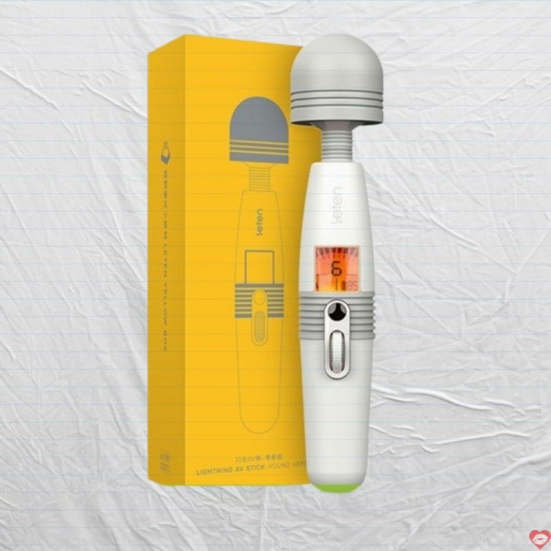 Chày massage điểm G có sưởi ấm màn hình LCD Leten Lightning AV