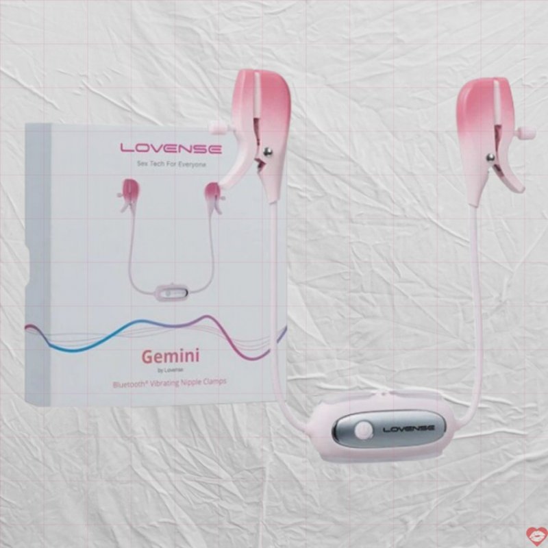 Lovense Gemini máy rung kẹp vú 2 đầu cao cấp điều khiển bằng điện thoại