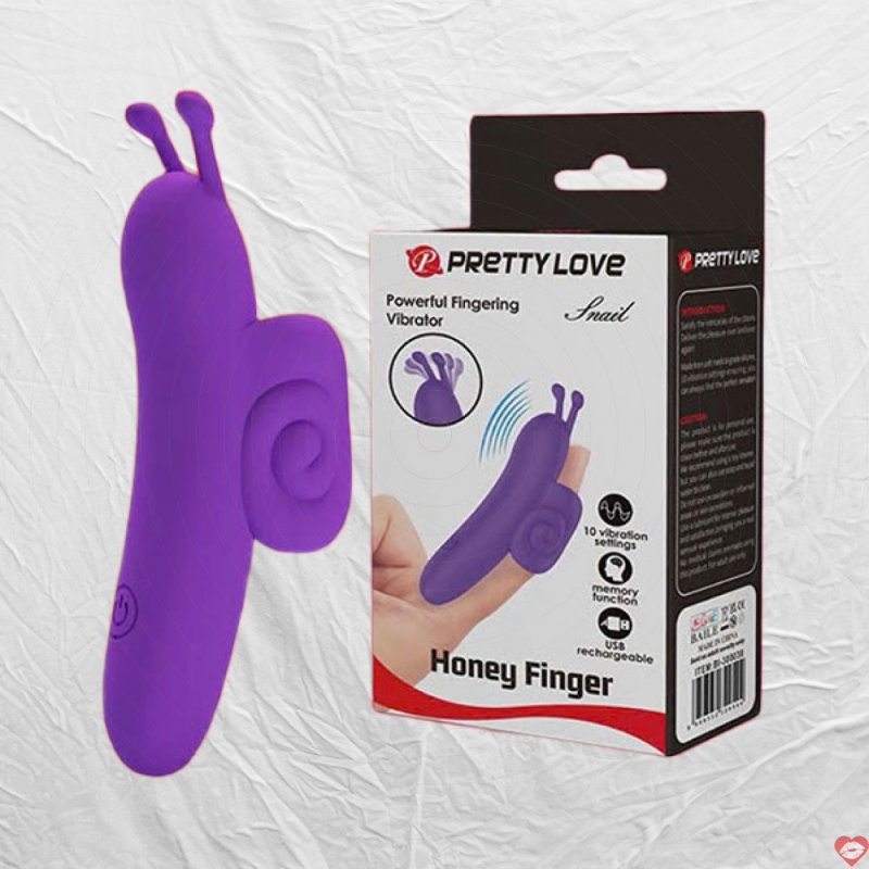 Ngón tay rung massage điểm G âm đạo Pretty Love Snail
