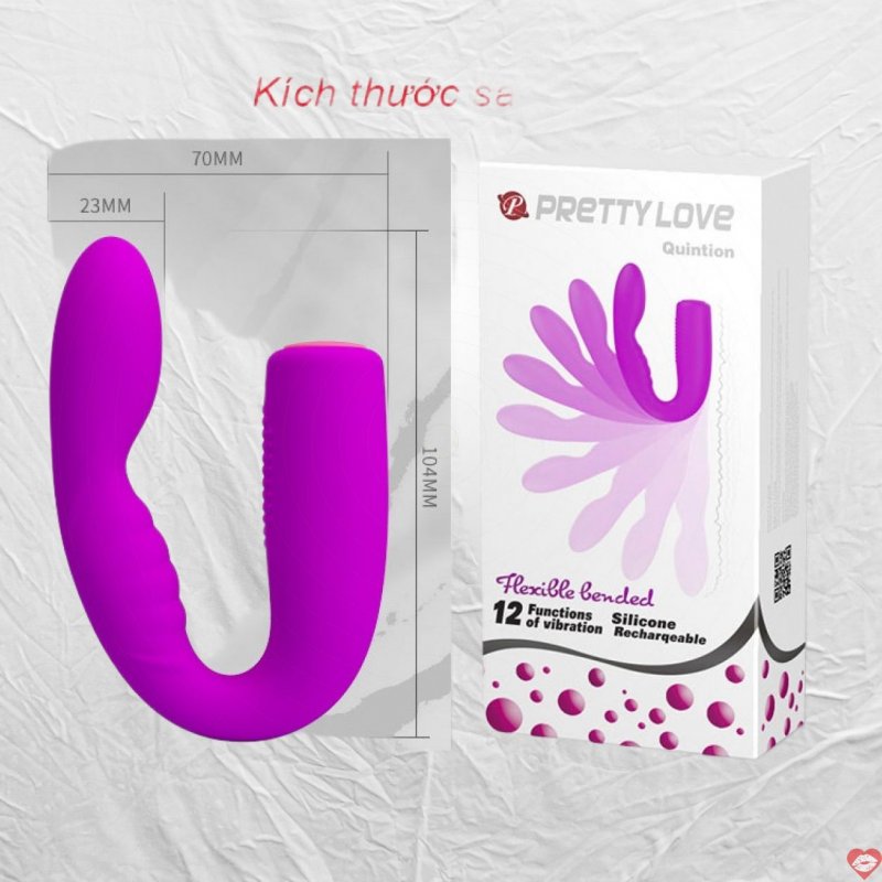 Máy rung đa tần hình chữ U Prettylove Quintion